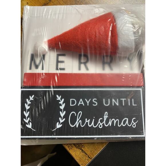 Holiday Time, 5 Piece Tier Tray Set, Santa Stop Here, Christmas Decor, NWT - Picture 2 of 5